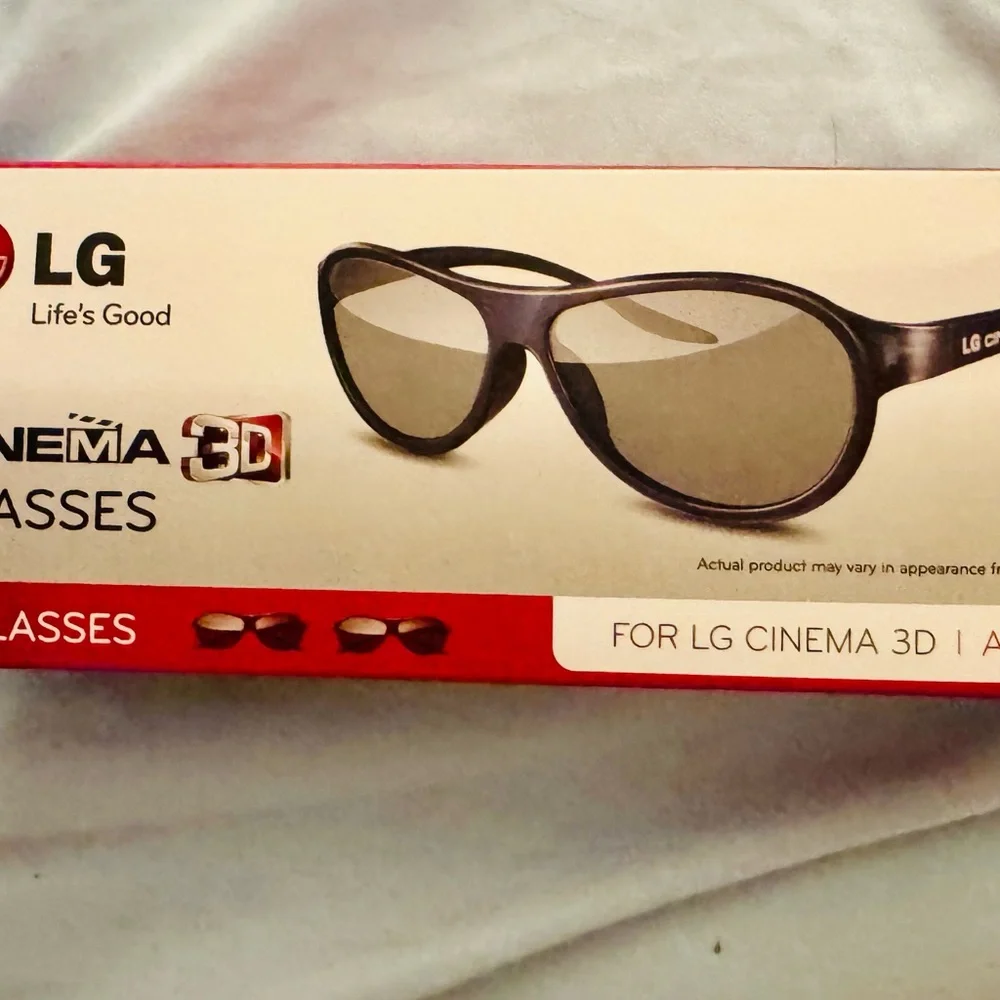 LG Cinema 3D Glasses - Black 2 Pack NWT